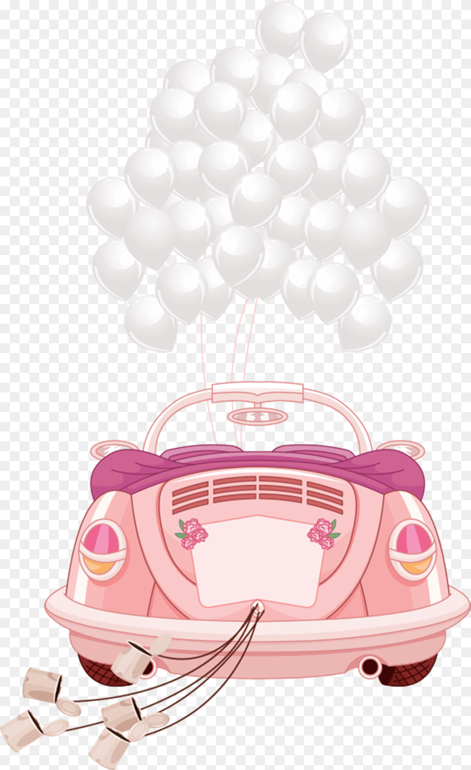 Wedding Car Hd Image Wedding Car Cartoon, Accessories, Bag, Balloon, Handbag Free Png Download