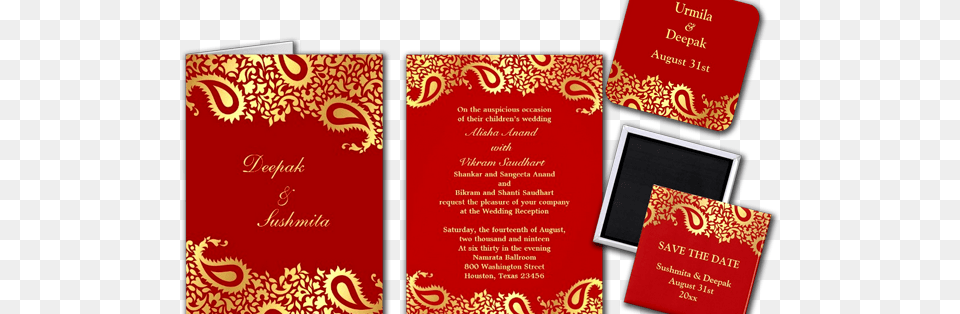 Wedding Cards And Gifts Paisleys Elegante Indische Hochzeit Gefaltete Grukarte, Advertisement, Poster, Text Free Png Download
