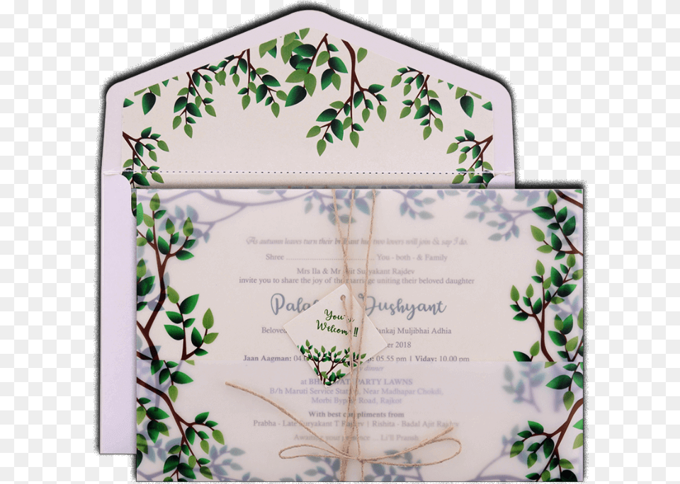 Wedding Cards With Transparent Paper, Text, Plant Png Image