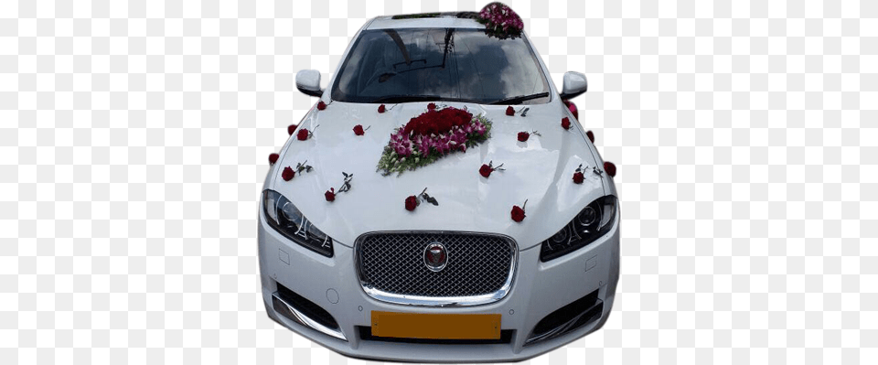 Wedding Cars Hyderabad Indian Car Decoration For Wedding, Vehicle, Plant, License Plate, Flower Bouquet Free Transparent Png