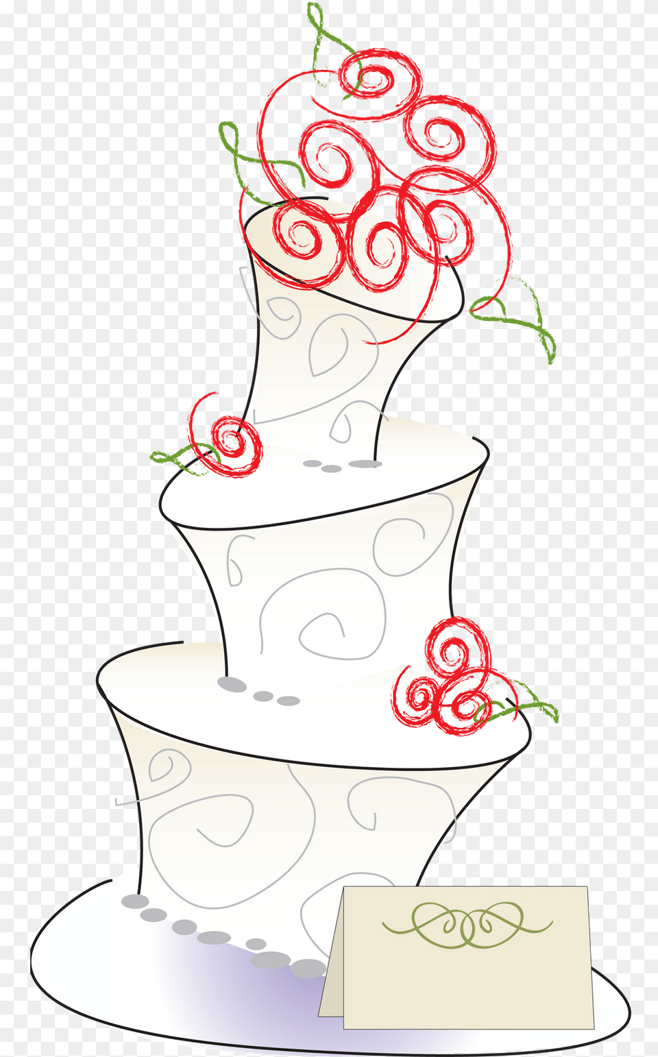 Wedding Clipart Red Whimsical Wedding Cake With Clip Art, Dessert, Food, Wedding Cake, Cream Png Image