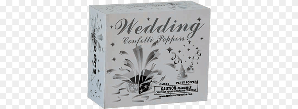 Wedding Confetti Poppers Silver Box Of 72 Poppers By, Jar, Book, Pottery, Publication Free Transparent Png