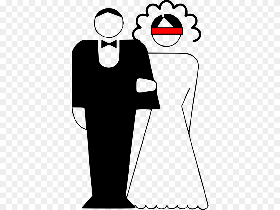 Wedding Couple Bride Groom Marriage Blindfold Marriage Black And White Png