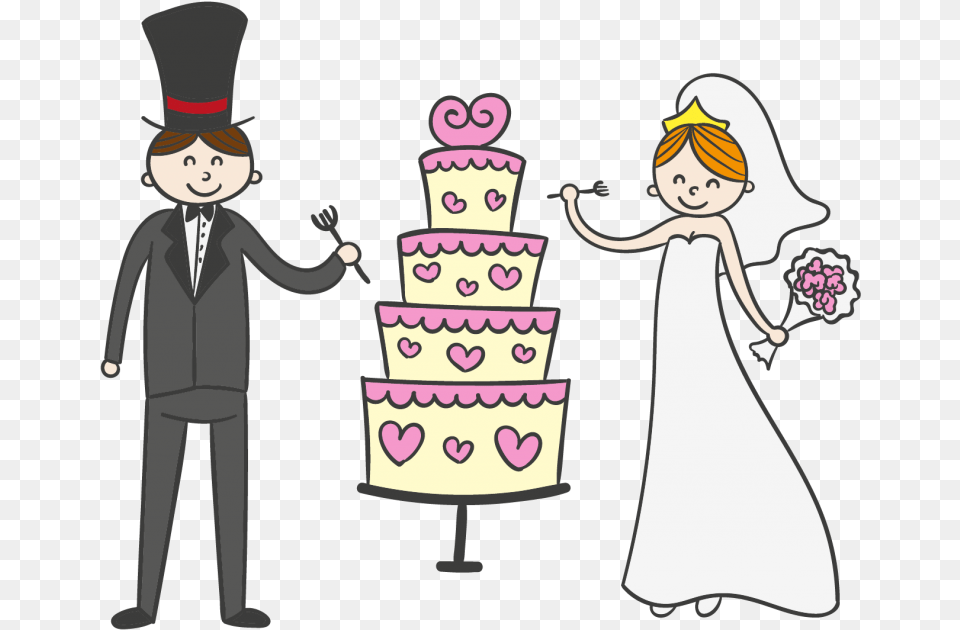 Wedding Couple Cake Pastel De Boda Caricatura, Person, People, Dessert, Food Free Png Download