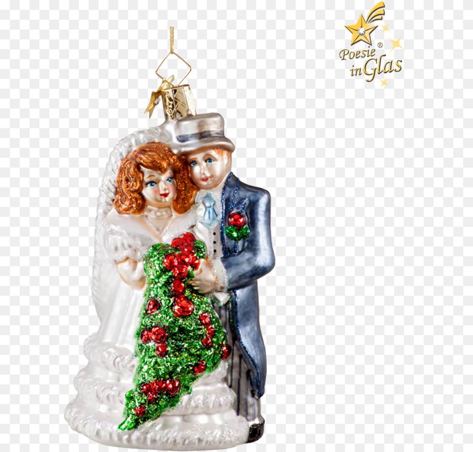 Wedding Couple Christmas Ornament, Figurine, Toy, Doll, Person Free Png