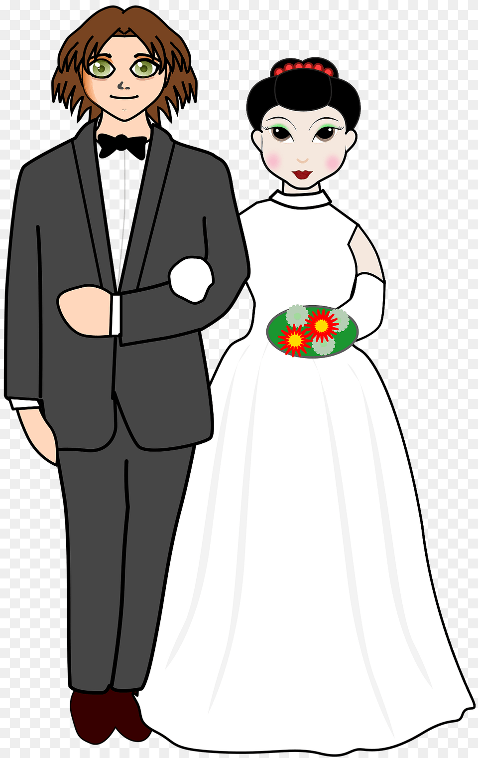Wedding Couple Clipart, Formal Wear, Clothing, Gown, Dress Free Png