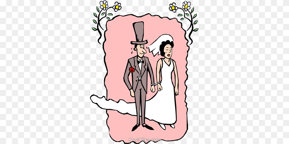 Wedding Couple Royalty Vector Clip Art Illustration, Book, Publication, Comics, Adult Png