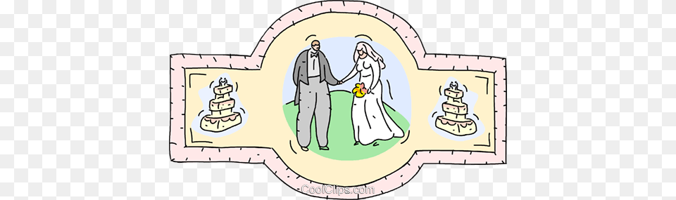 Wedding Couple Royalty Vector Clip Art Illustration Cartoon, Adult, Male, Man, Person Free Png Download