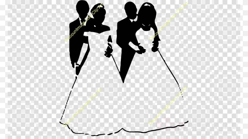 Wedding Couple Silhouette Clipart Marriage Clip Art Clip Art, Person, People, Walking, Game Png Image