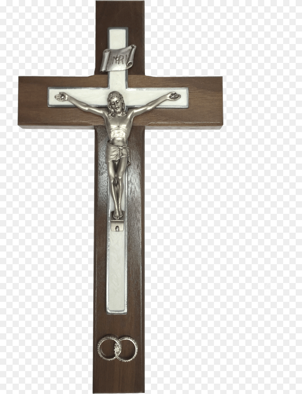 Wedding Crucifix For Marriage Made With Brown Wood Crucifix, Cross, Symbol, Face, Head Free Png