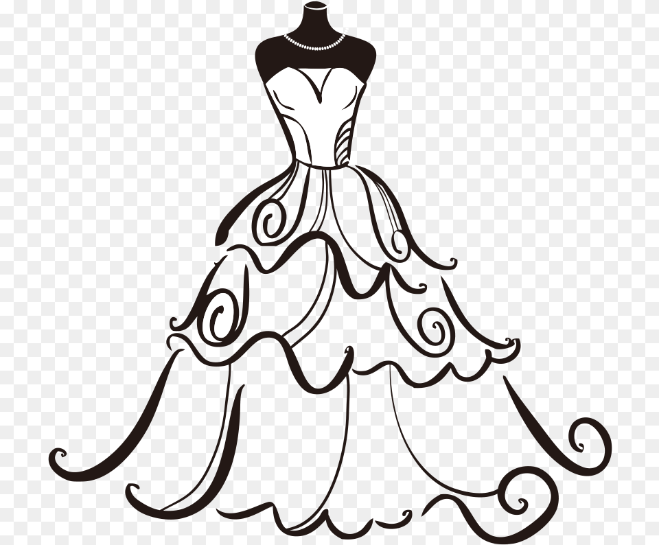 Wedding Dress Clipart, Formal Wear, Clothing, Fashion, Gown Png Image