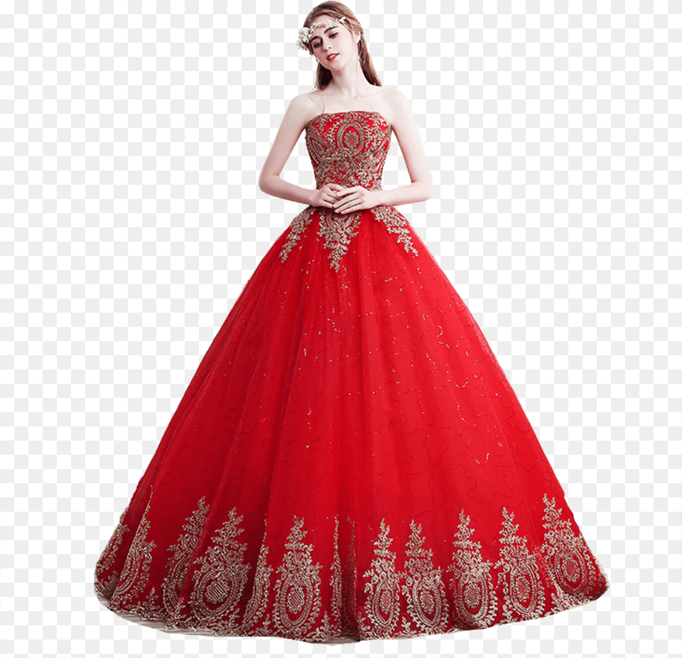 Wedding Dress Frock, Clothing, Evening Dress, Fashion, Formal Wear Free Transparent Png