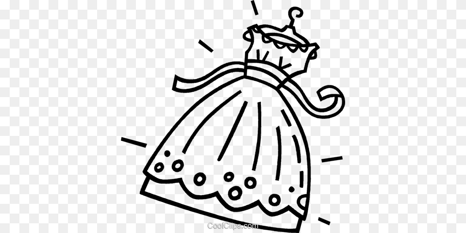 Wedding Dress Royalty Vector Clip Art Illustration, Bag, Clothing, Hat Free Transparent Png