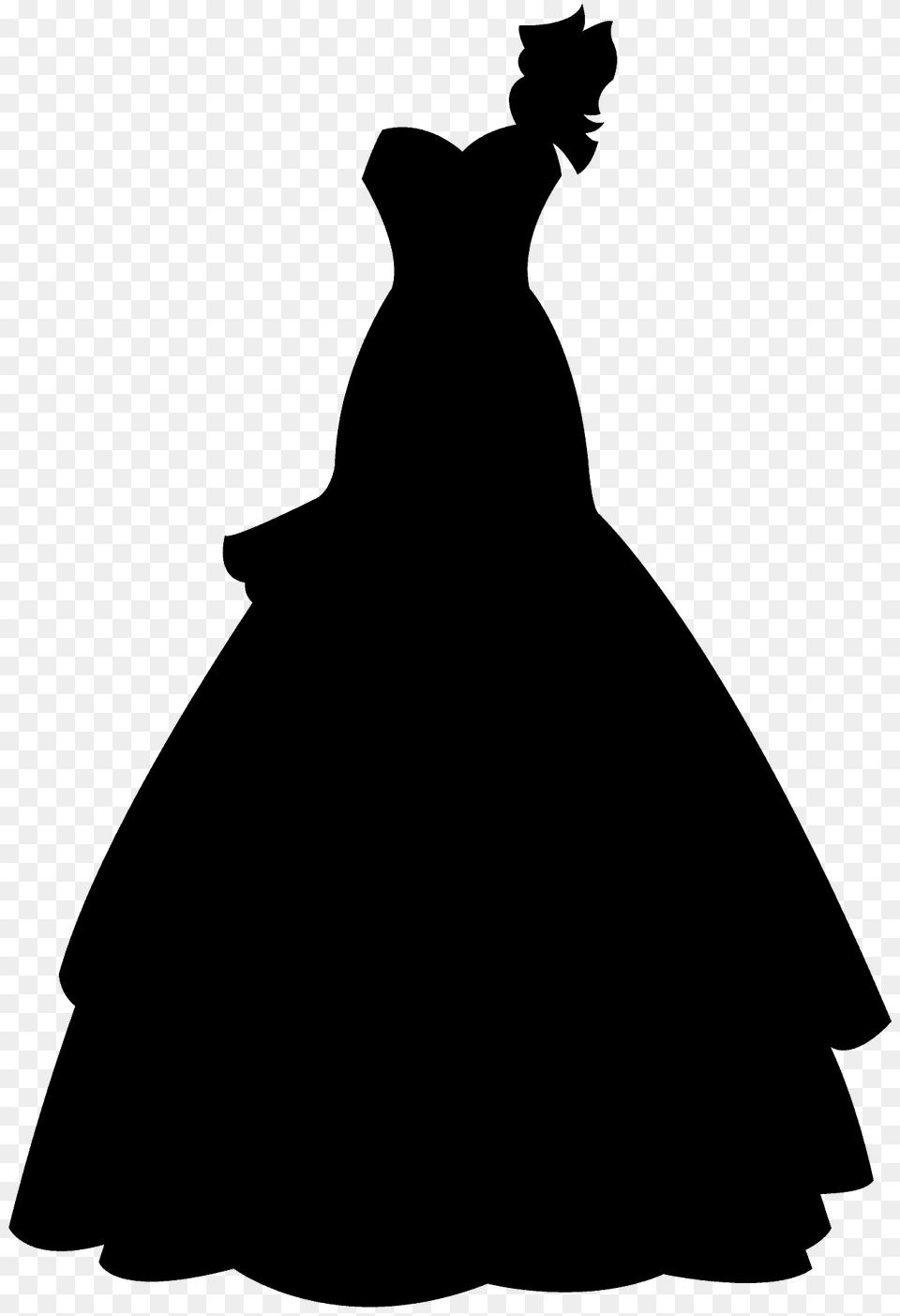 Wedding Dress Silhouette, Formal Wear, Clothing, Fashion, Gown Free Transparent Png