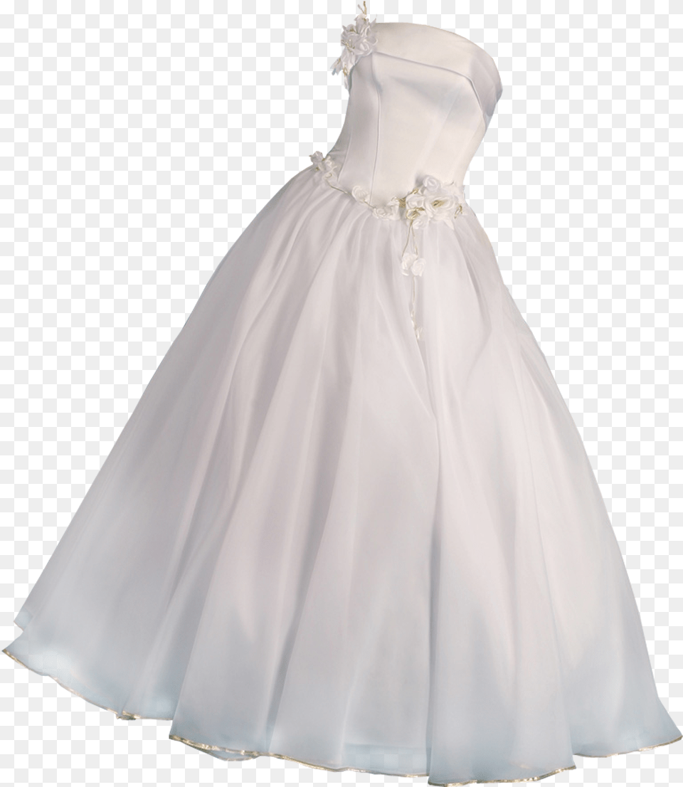 Wedding Dress White Wedding Dress Transparent Background, Clothing, Fashion, Formal Wear, Gown Free Png