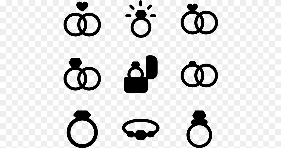 Wedding Elements Wedding Ring Icon Vector, Gray Free Png