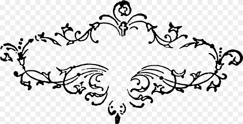 Wedding Flourish Design, Silhouette, Cross, Symbol Png Image