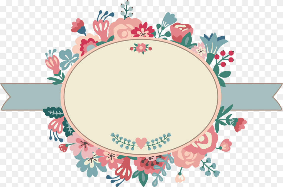 Wedding Flower Border Vectors, Art, Pattern, Oval, Graphics Free Png