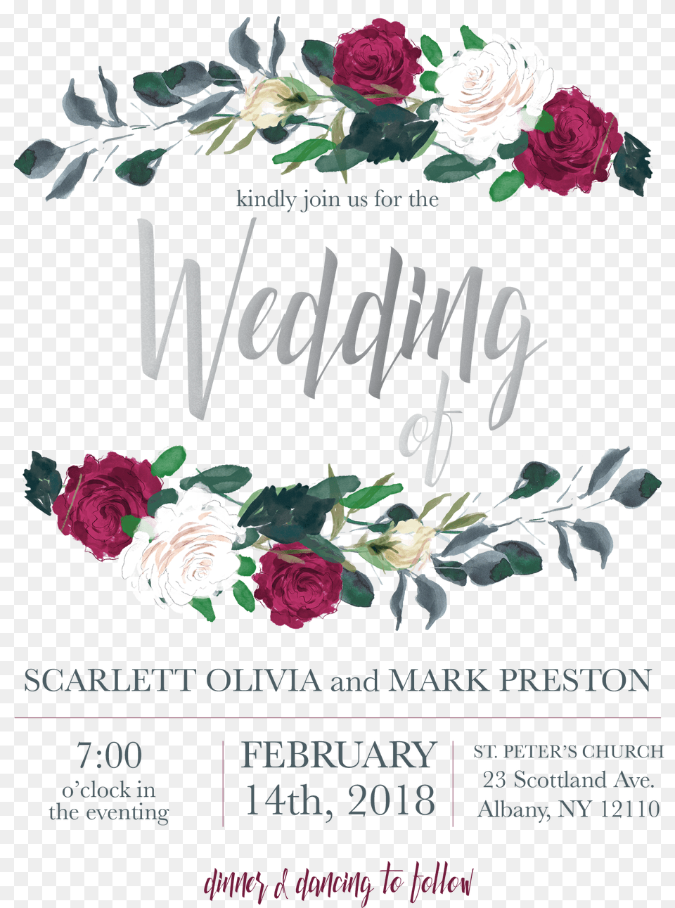 Wedding Flower Flower For Invitation, Advertisement, Plant, Poster, Rose Png
