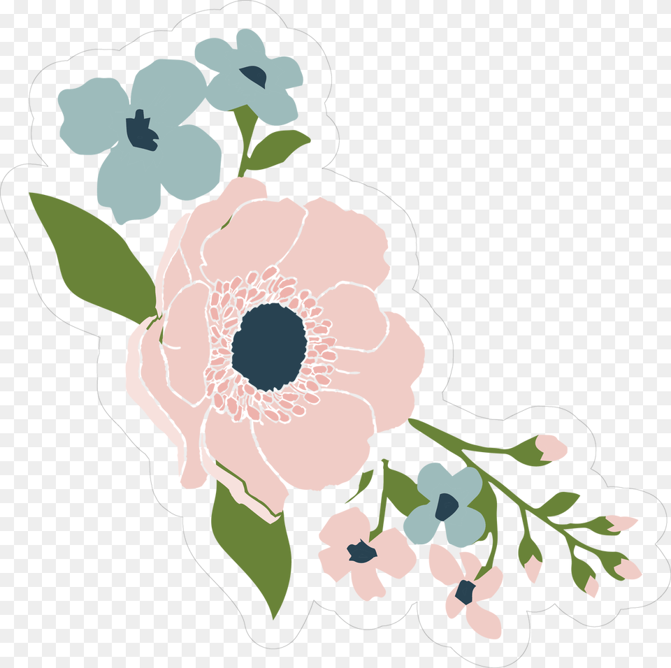 Wedding Flowers Print, Anemone, Art, Flower, Graphics Png Image