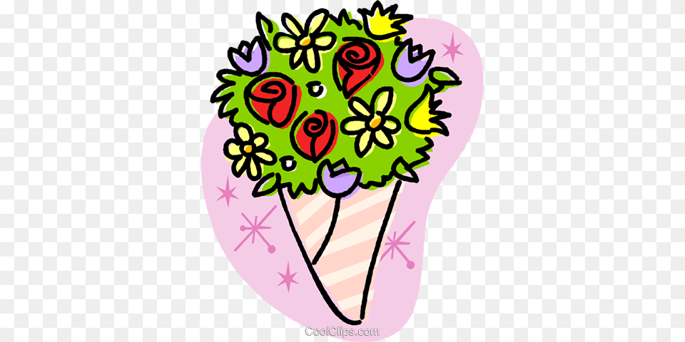 Wedding Flowersouquet Royalty Vector Clip Art Illustration, Graphics, Cream, Dessert, Ice Cream Free Png