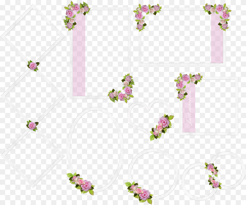 Wedding Frame Picture Frame Circle, Flower, Flower Arrangement, Plant, Pattern Free Transparent Png