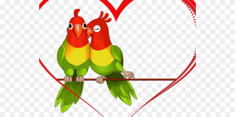 Wedding Heart Design Clipart Love Birds Transparent Background, Animal, Bird, Parakeet, Parrot Png