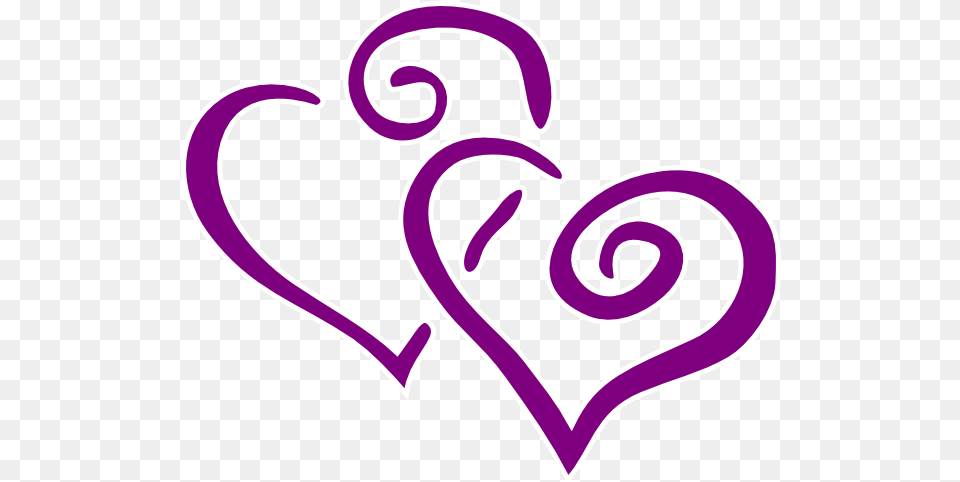 Wedding Heart Transparent Image Hearts Clip Art, Purple, Animal, Fish, Sea Life Free Png Download