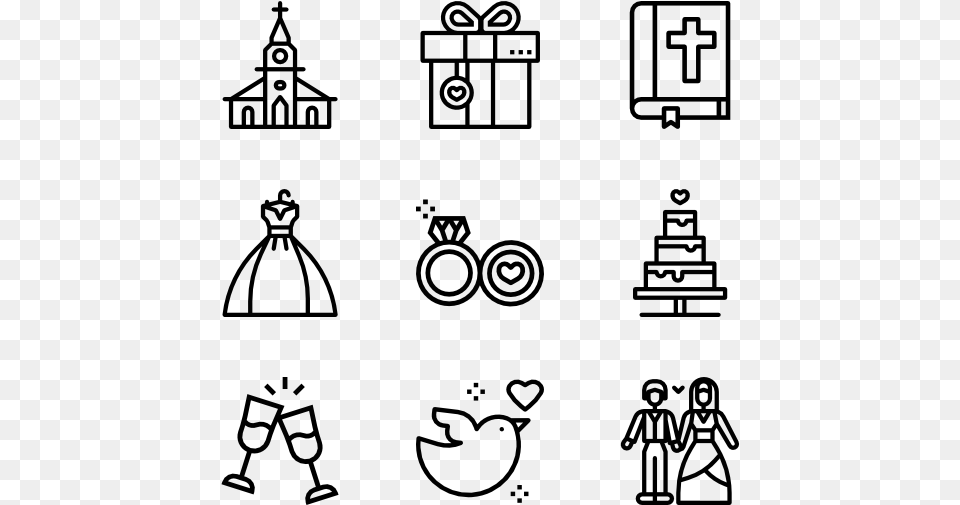 Wedding Icons Wedding, Gray Free Png Download