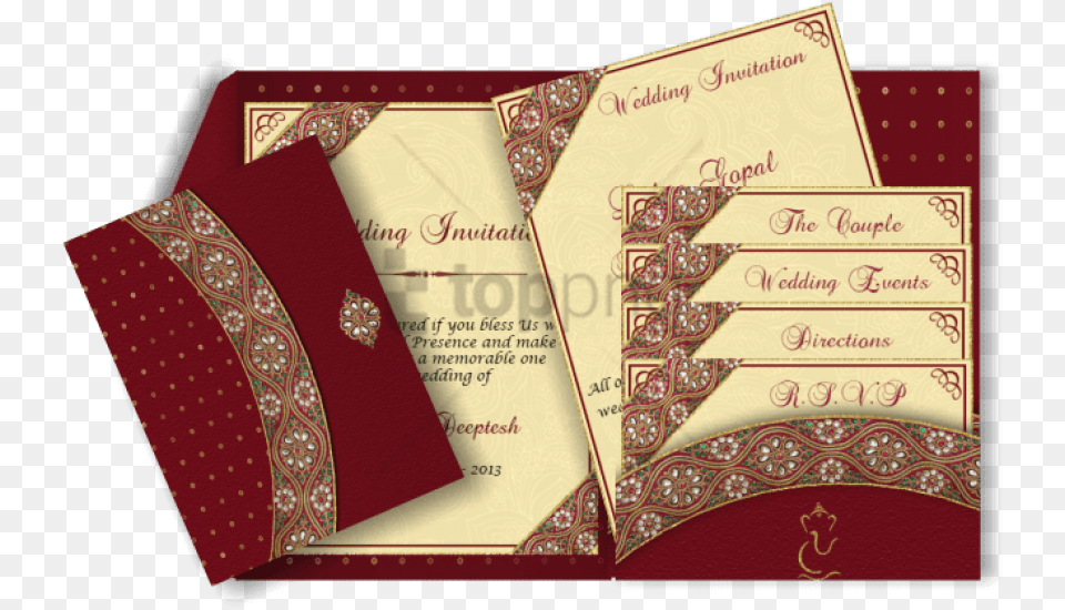 Wedding Invitation Border Designs Red Shadi Card Hd, Envelope, Greeting Card, Mail, Accessories Free Transparent Png
