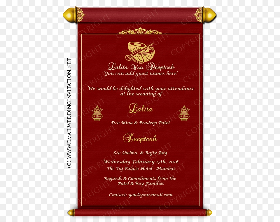 Wedding Invitation Card Design Online Online Wedding E Wedding Card Book, Publication, Text, Document Free Png Download