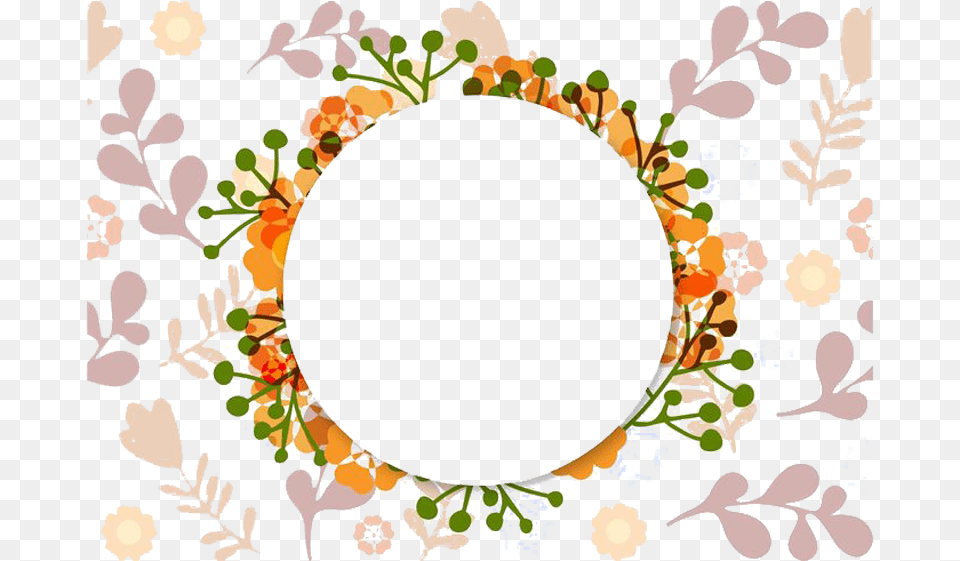 Wedding Invitation Flower Picture Frame Ornament Round Floral Ornament Hd, Art, Floral Design, Graphics, Pattern Png Image