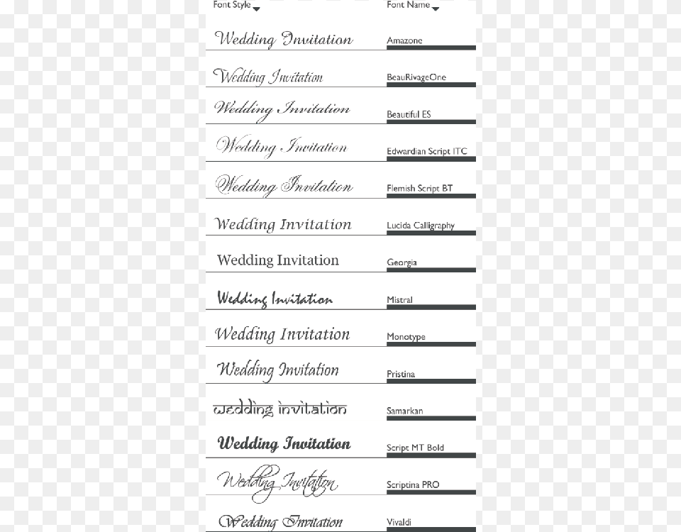 Wedding Invitation Fonts Names, Handwriting, Page, Text Png