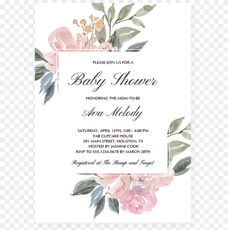 Wedding Invitation Templates Floral Watercolor Wedding Invitations, Advertisement, Poster, Envelope, Greeting Card Png