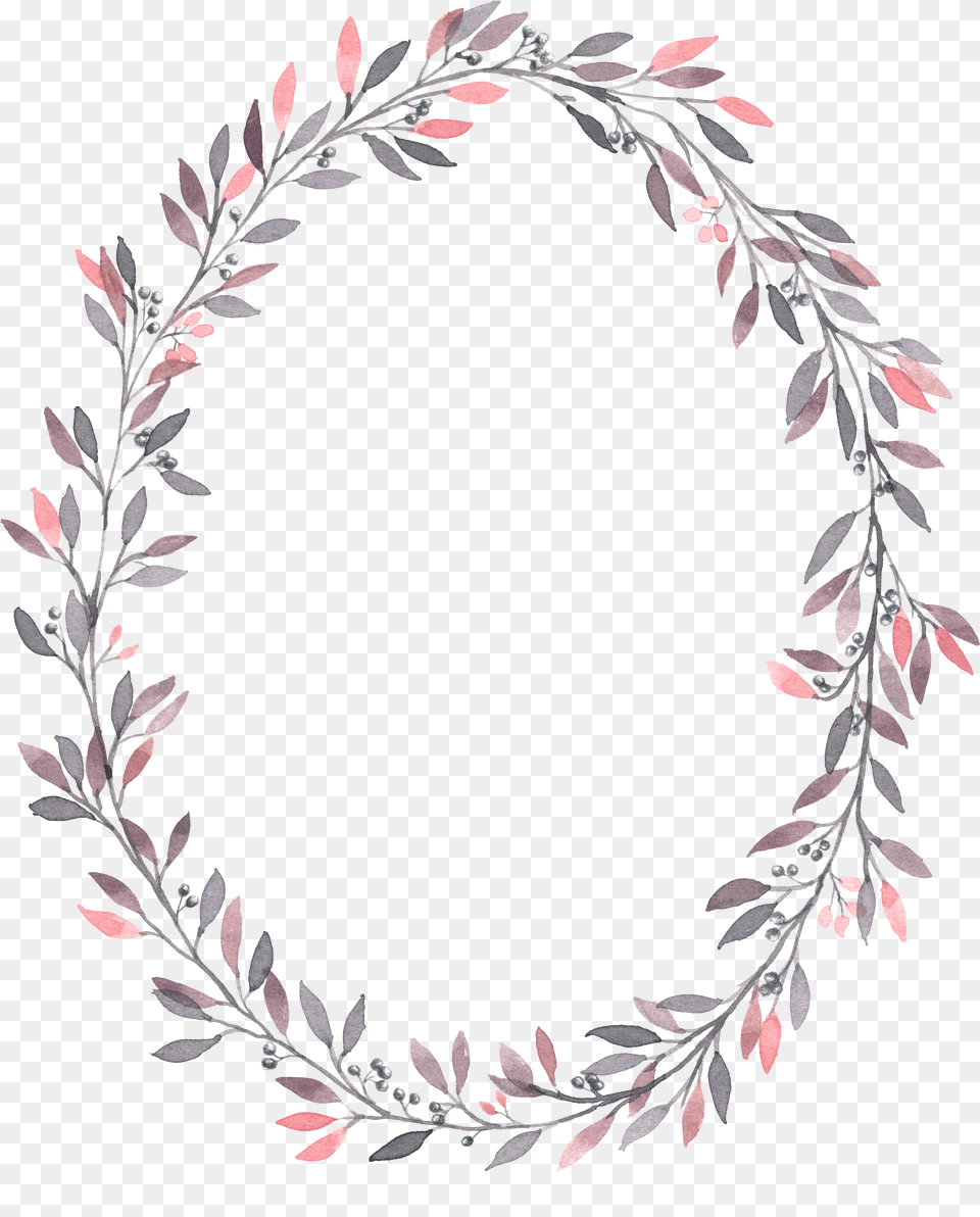 Wedding Invitation Wreath Watercolor Painting Flower Pink Png Image