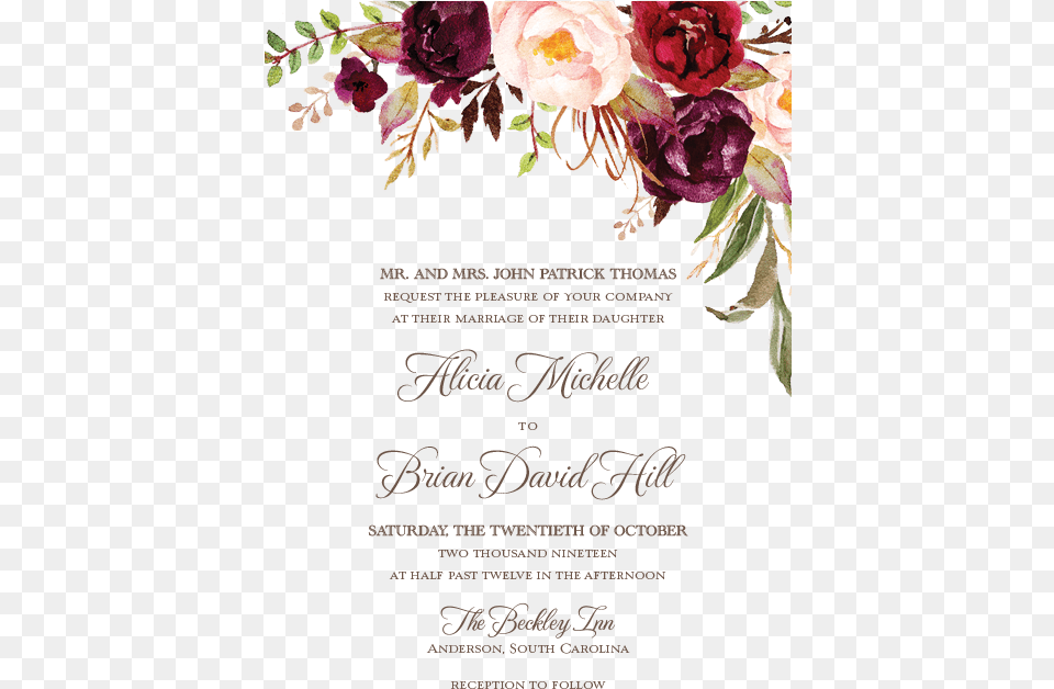 Wedding Invitations Invitaciones De Bodas En, Advertisement, Poster, Flower, Plant Free Png Download