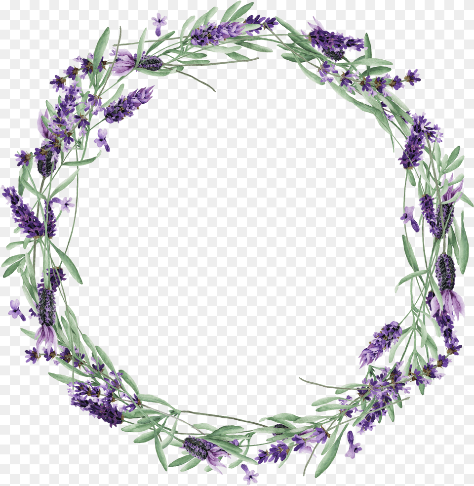 Wedding Lavender Flower Watercolor, Plant, Purple, Wreath Png