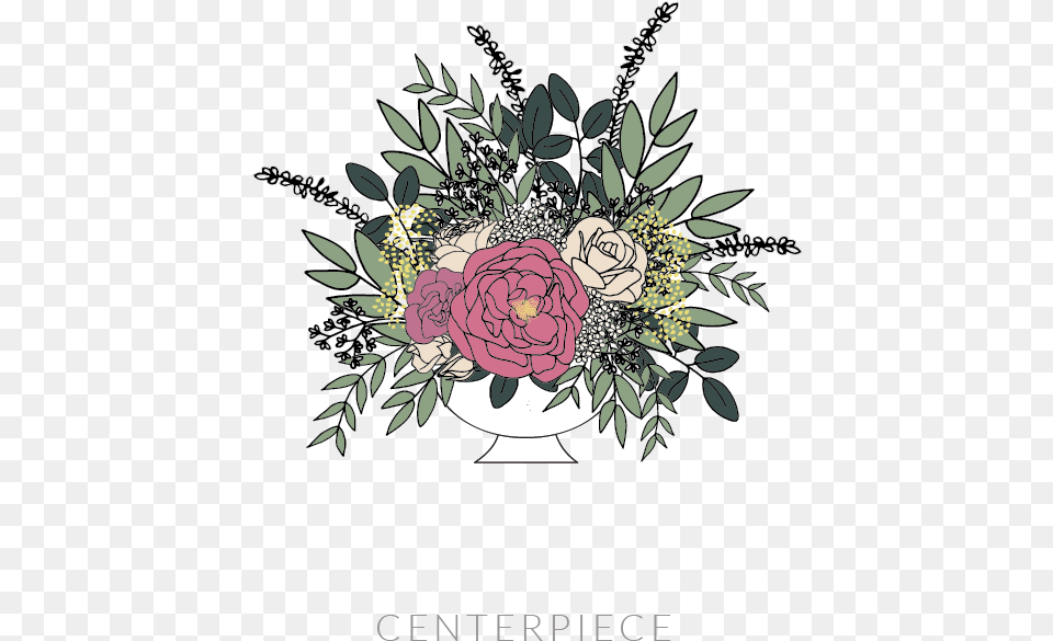 Wedding Menu Pics Words 03 Bouquet, Art, Floral Design, Pattern, Graphics Png Image