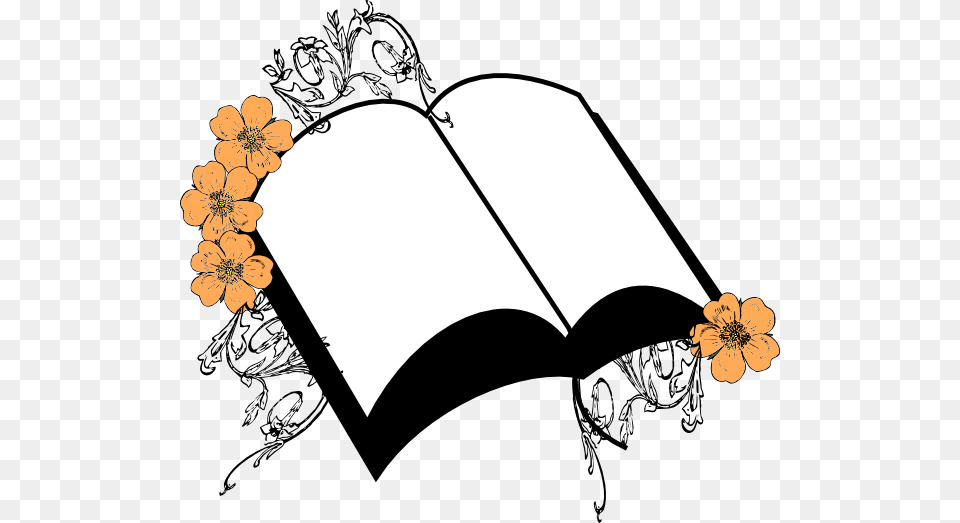 Wedding Peach Flower Bible Clip Art, Book, Publication, Text, Device Free Png