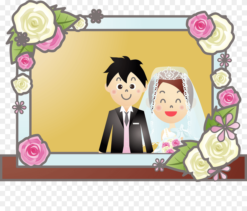 Wedding Photo Clipart, Rose, Plant, Flower, Person Png Image