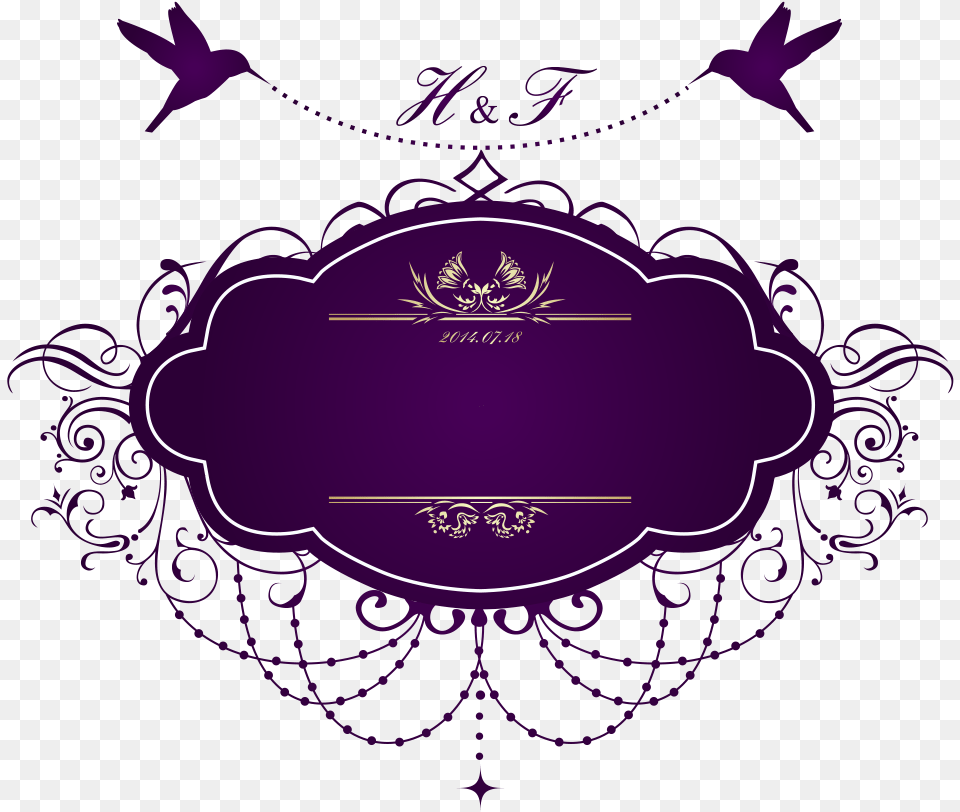 Wedding Purple Border Design, Pattern, Person, Text Png