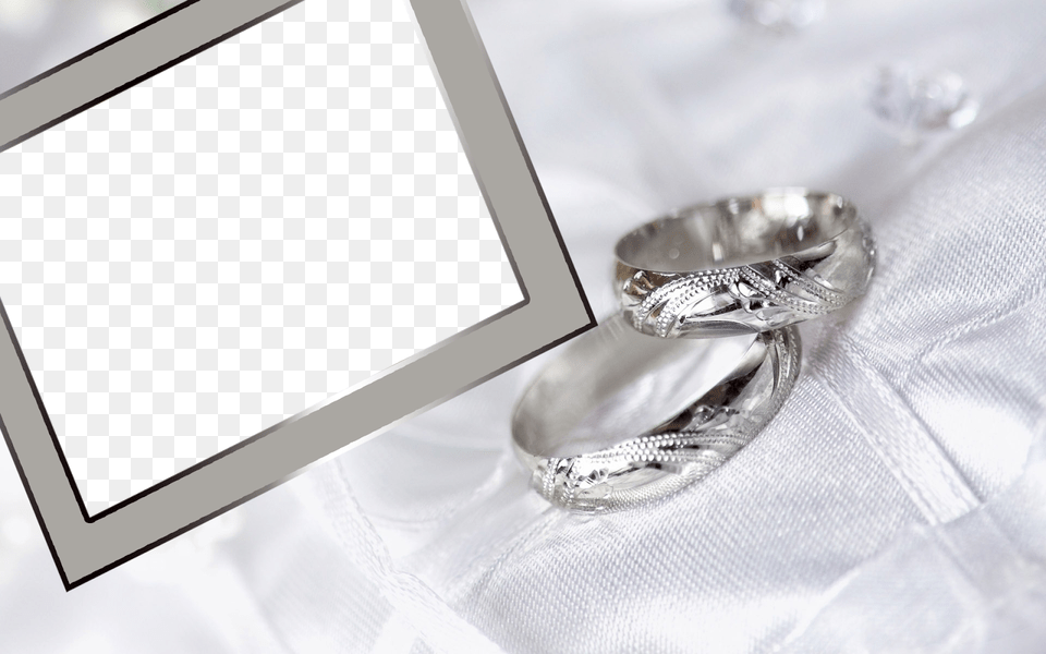 Wedding Ring Frame Wedding Transparent Photo Frames, Accessories, Jewelry, Silver, Diamond Free Png Download