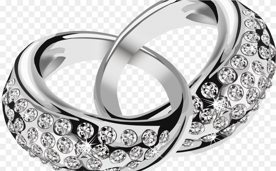 Wedding Ring Silver Vector Sterling Silver Rings, Accessories, Diamond, Gemstone, Jewelry Free Png Download