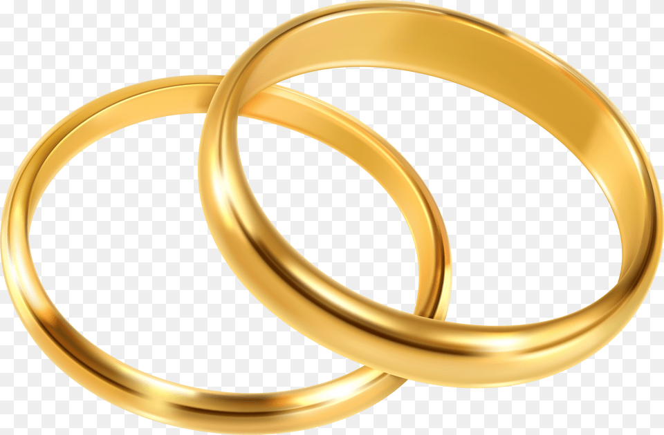 Wedding Rings Clip Gold Wedding Bands Clipart Free Png Download
