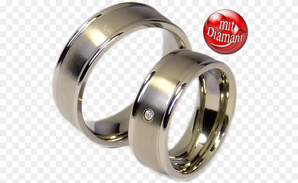 Wedding Rings Couple Rings Titanium Rings With Diamond Titanium Ring, Accessories, Jewelry, Silver, Platinum Png