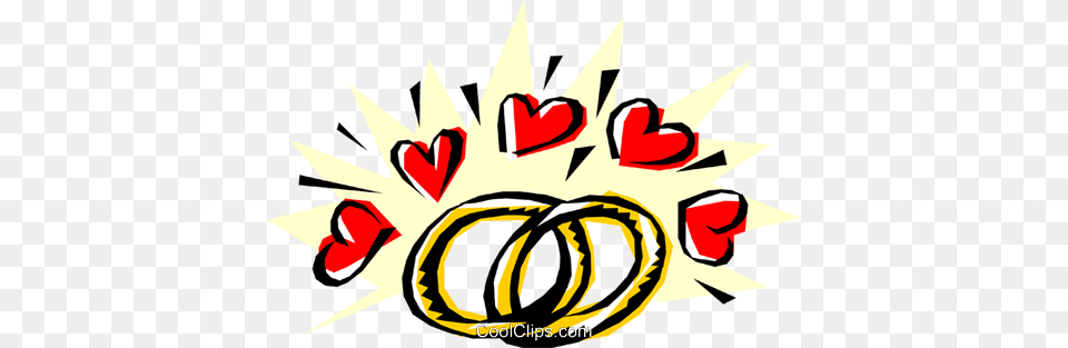 Wedding Rings With Hearts Royalty Vector Clip Art, Accessories, Logo, Graphics, Jewelry Free Png