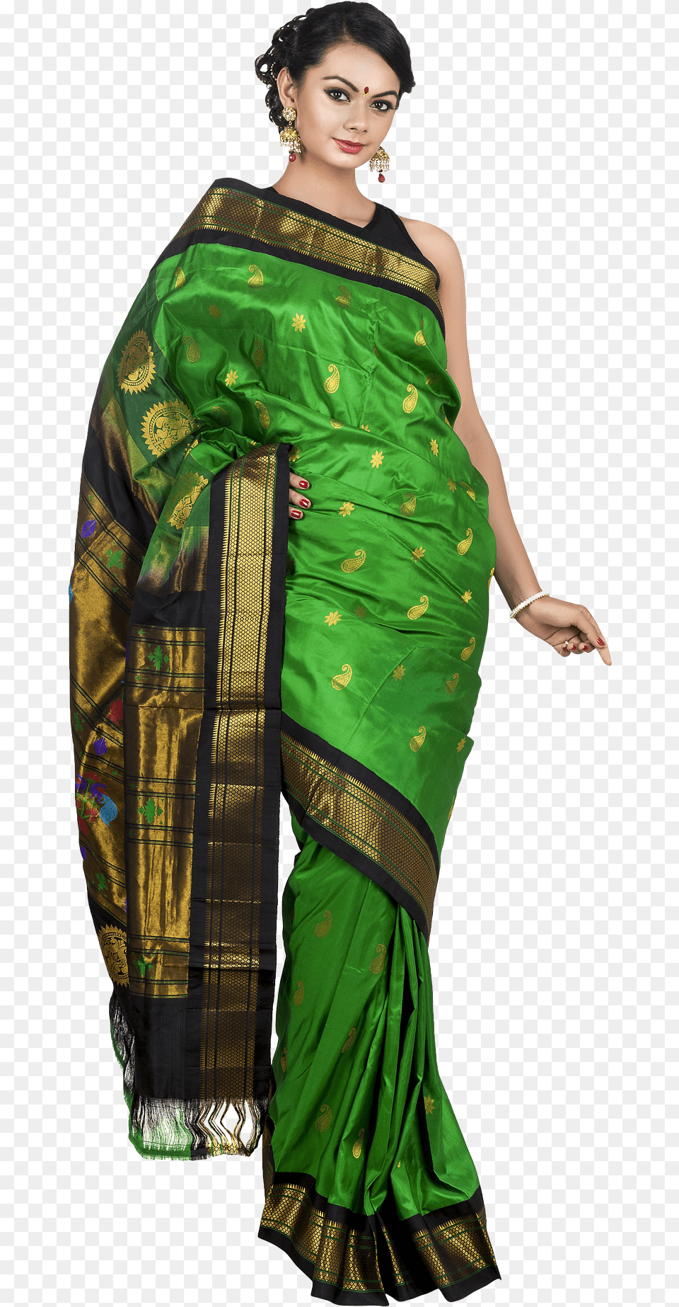 Wedding Saree Image Girl In Saree, Silk, Adult, Clothing, Female Free Transparent Png