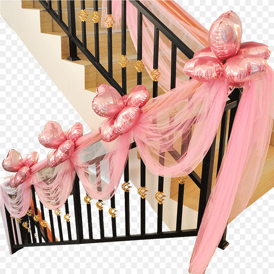 Wedding Supplies New Room Decoration Hi Word Stairs, Architecture, Housing, House, Handrail Free Png Download