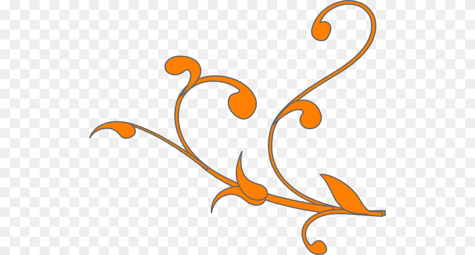 Wedding Swirl Clip Art At Clker Swirl Line Orange, Floral Design, Graphics, Pattern, Animal Free Png