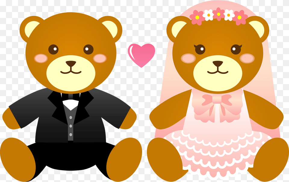 Wedding Teddy Bear Clipart, Animal, Mammal, Wildlife, Toy Free Png Download